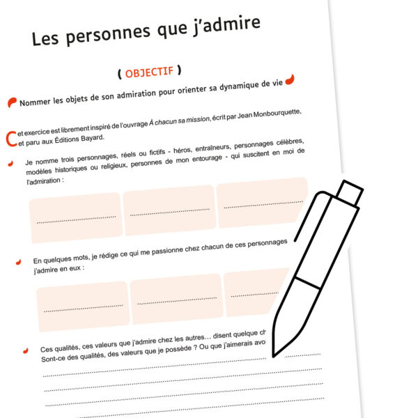 Fiche 5 : Les personnes que j'admire