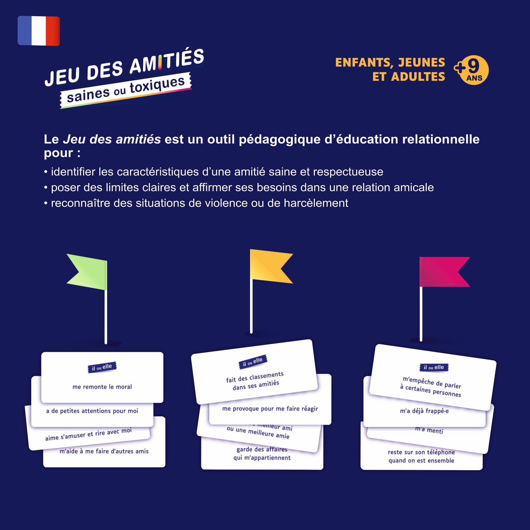 Jeu des amitiés Comitys Drapeaux