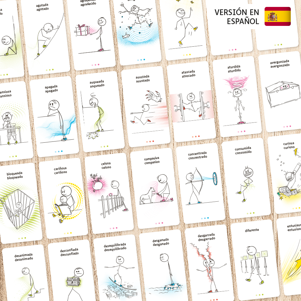Juego de las emociones 64 cartas comitys