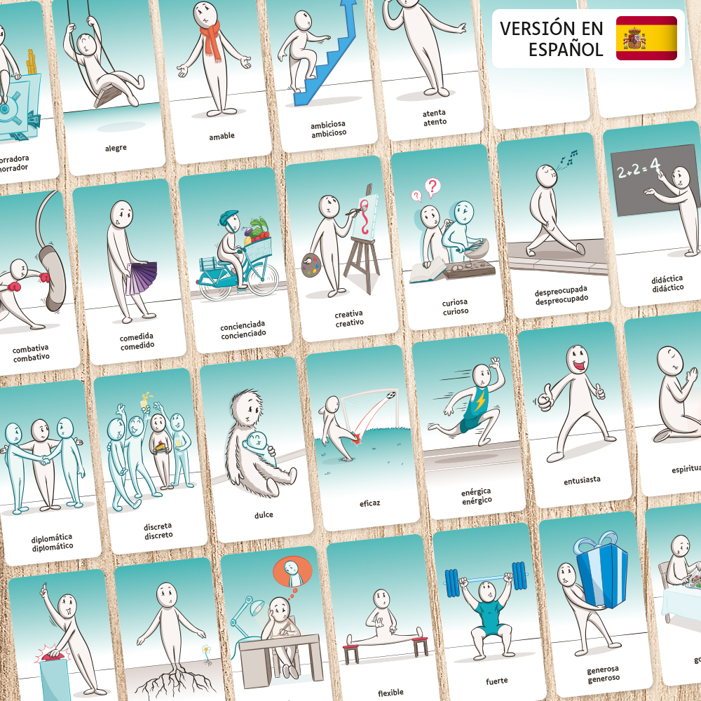 Juego de las cualidades 64 cartas comitys