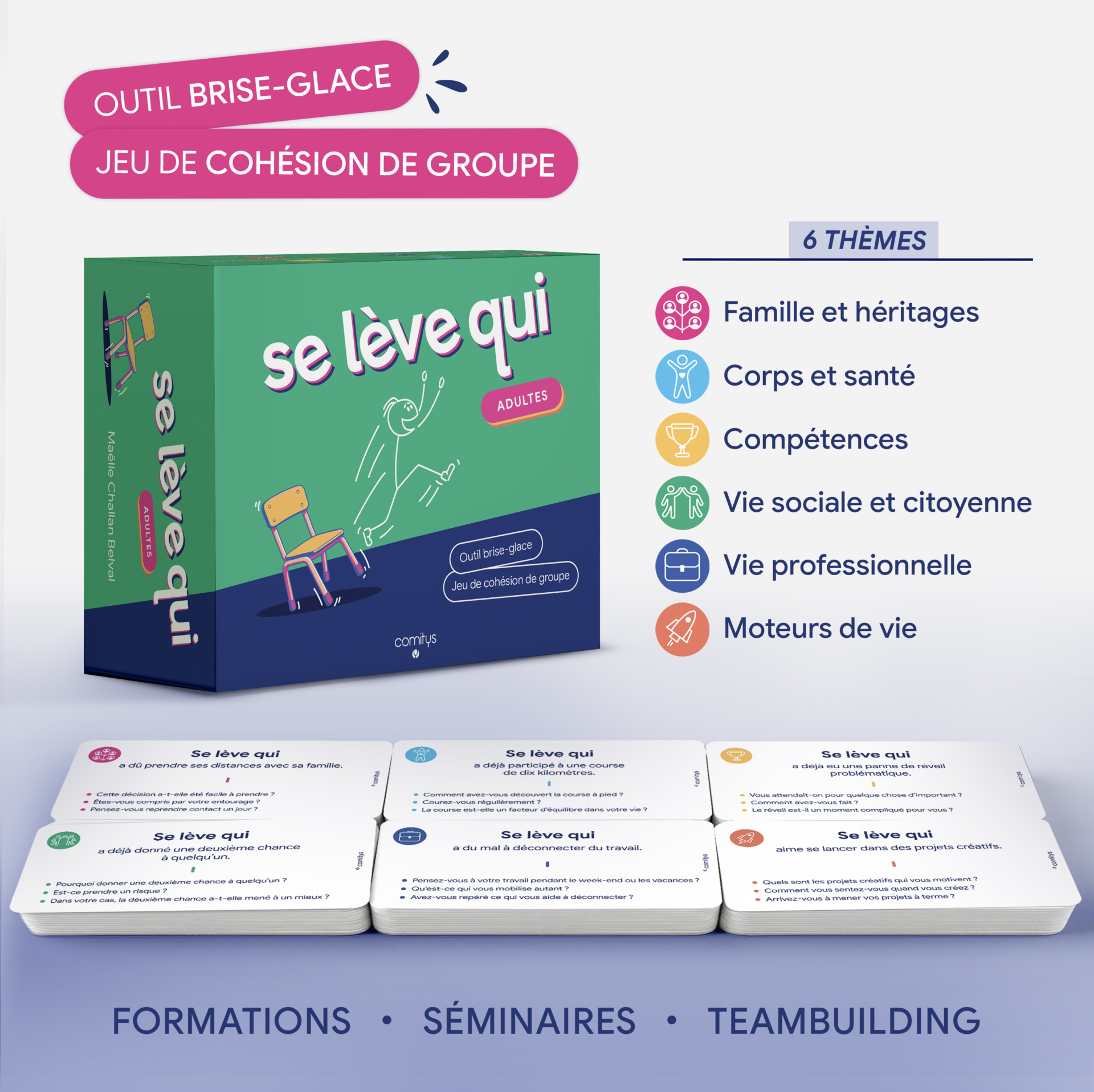 Se lève qui adultes comitys jeu brise glace